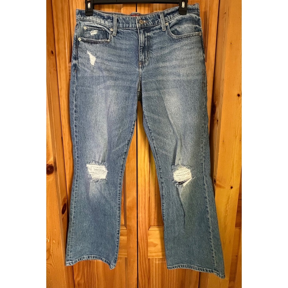 VTG Lucky Legend Jeans Easy Rider Mid Rise Boot Y2K Distressed Sz 12/31 Thrashed